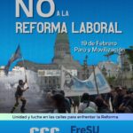 NO A LA REFORMA LABORAL 19F PARO Y MOVILIZACIÓN
